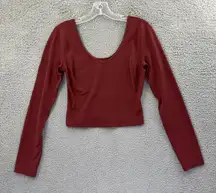Lululemon Align Long Sleeve Shirt Mulled Wine Red Athletic Athleisure Women's 6