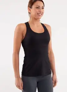 Lululemon Women's Black Athleisure Built In Bra Criss Cross Swift Tank 4