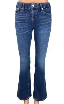 Banana Republic Blue Low Rise Boot Cut Medium Wash Stretch Ankle Denim Jeans 25