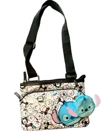 Disney   Store Tsum Tsum Cross Body Bag Purse Removable Stitch Coin RARE