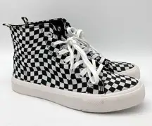 Torrid Checkerboard Print High Top Wide Width Sneakers