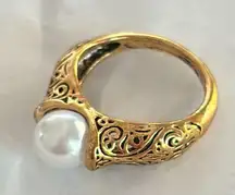 Pearl ring 925 stamped size 7