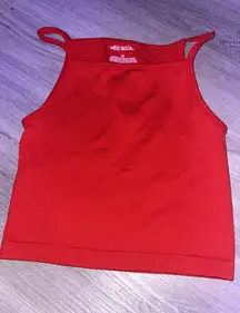 Red Target Cropped Tank Top 