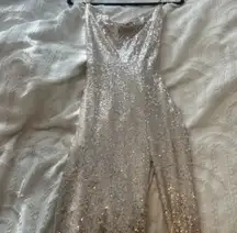 Windsor Champagne Sequin Prom Dress