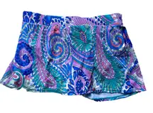 Talbots MIRACLESUIT Sz 6 Swim Skirt Light Control ~ Coastal Pastel EUC