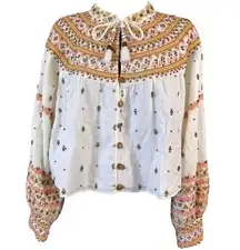 Veronica Beard Fernanda Embroidered Cropped Jacket