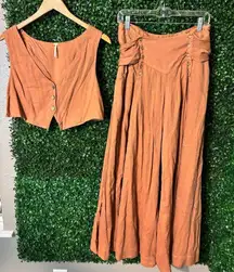 Free People Wide Leg Matching Set Size Small