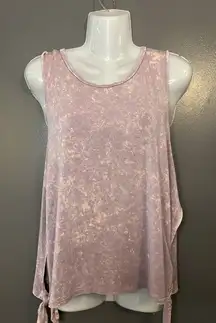 American Eagle Soft & Sexy Tank Top Womens XL Purple Acid Wash Side Tie