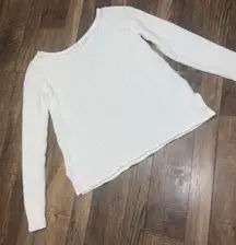 Velvet by Graham & Spencer Peta Cotton Crochet Sweater in White M 198$ revolve