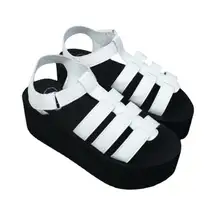 Rocket Dog Size 10 Black & White Cage Flatform Sandals. New No Box
