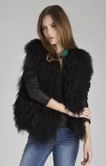 BETSEY JOHNSON Faux fur Teddy Vest Size Large