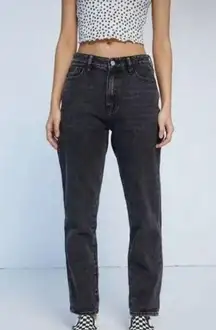 PacSun  Black Acid Wash Mom jean Raw Ankle Denim Women size 29