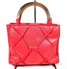 Fendi Pasta Red Leather Mini Handbag EUC