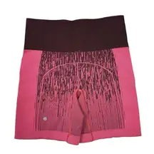 Lululemon Sculpt Short Electric Coral Pink Black seamless all sport High Waist 6