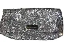 Silver Sequin Sparkly Clutch Purse