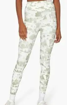 NEW WeWoreWhat Women Medium Green V-Shape Vintage Toile Leggings