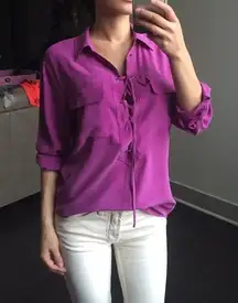 Equipment silk button up shirt. Xs