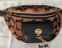 Coach X Jennifer Lopez Chain Belt Bag In Signature Shearling