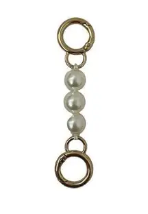 White and Gold Pearl Purse Bag Strap Extender