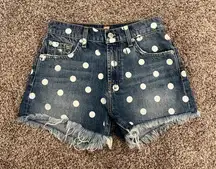 Polka Dot Jean Shorts