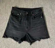 High Waisted  Dad Short, Black