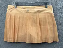 Lululemon Pleat to Street Mid Rise Skirt Skort Summer Glow Tennis Women's 8
