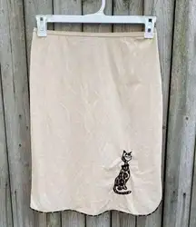 Vintage 60s 1960s Vanity Fair cheetah print cat nylon skirt slip small