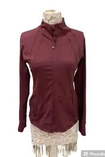 90 Degree by Reflex Burgundy Yoga Jacket sz M