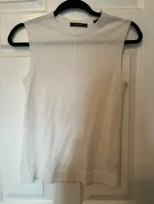 St. John XS Cream Sleeveless Tank Top