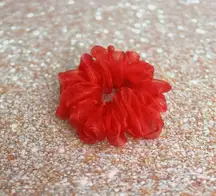 Red Crystal Organza Scrunchie Hair Ties