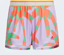 Farm Rio x Adidas Collab Pacer 3-Stripe Knit Shorts Bright Patterned Size XL