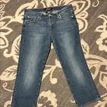 Lucky Brand Blue Straight Leg Jeans capris crop size 6