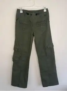 Brandy Melville John Galt Low Rise Green Cargo Straight Leg Small