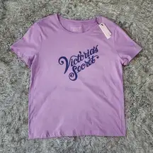 Victoria's Secret Short Sleeve Crew Neck Pajama Top T-shirt Purple Size Small