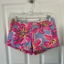 The Walsh Short size 0 blue pink yellow floral