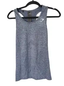 Gymshark Dry Racerback Seamless Compression Tank Top Blue Women's Size Medium