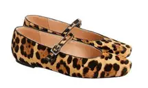 J. Crew - Anya Maryjane Animal Print Leopard Flats Sz 7.5