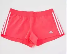 Adidas Women's 3-Stripes Pacer Woven Shorts Training Size XL Pink/White