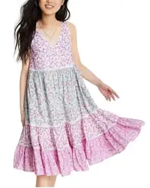 LOVESHACKFANCY X TARGET CAMILLE MIDI FLORAL PINK DRESS SMALL