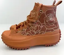 Converse Run Star Hike High Top Pink Quartz White Floral 571877C Women Size 7.0