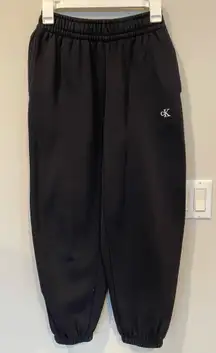 Calvin Klein Women's Fleece Jogger Pant black Size XS Elastic Drawstring Waist