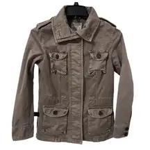 GAP Women’s Utility Jacket Drawstring Waist Field Military Style‎ Moss Sz Small