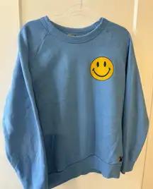 Blue Smiley Face Sweatshirt