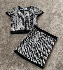 Rewind Knit Top/Skirt Two Piece Set SIZE M
