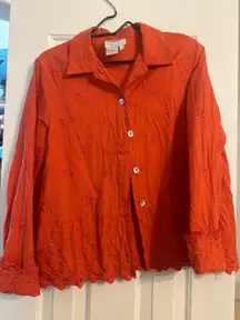 Vintage Linen Blend Button Up