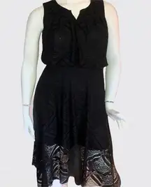 Style & Co sleeveless black lace dress