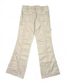 Vintage Y2K Aeropostale Women's 1/2 Short Tan Wide Leg Cargo Pants Baggy