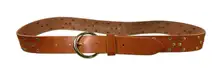 Amsterdam Heritage Cognac Brown Leather Belt Women’s Size M (95 CM) Studded