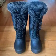 The North Face Womens Shellista II Tall Insulated Winter Boots Black Faux Fur 8