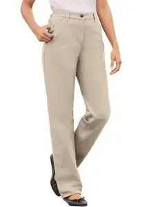 NWT Woman Within size 16T natural fit 100% cotton pants